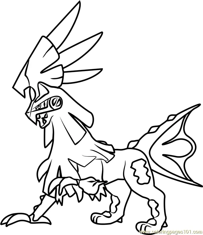 Silvally Pokemon Sun and Moon Coloring Page for Kids - Free Pokemon Sun