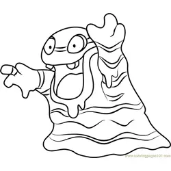 Alola Grimer Pokemon Sun and Moon Free Coloring Page for Kids