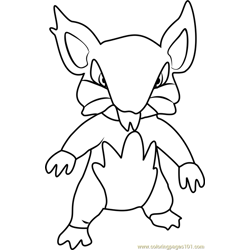 Alola Rattata Pokemon Sun and Moon Free Coloring Page for Kids