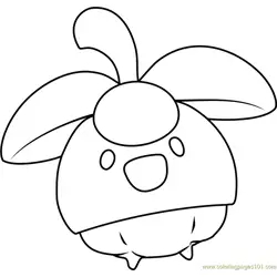 Bounsweet Pokemon Sun and Moon Free Coloring Page for Kids