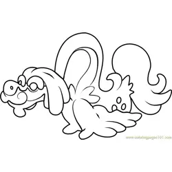 Drampa Pokemon Sun and Moon Free Coloring Page for Kids