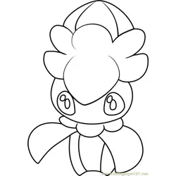 Fomantis Pokemon Sun and Moon Free Coloring Page for Kids