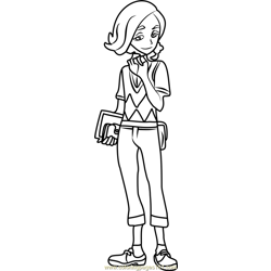 Ilima Pokemon Sun and Moon Free Coloring Page for Kids