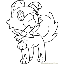 Iwanko Pokemon Sun and Moon Free Coloring Page for Kids