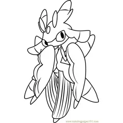 Lurantis Pokemon Sun and Moon Free Coloring Page for Kids