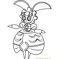 Magearna Pokemon Sun and Moon Free Coloring Page for Kids