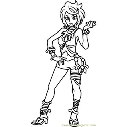 Olivia Pokemon Sun and Moon Free Coloring Page for Kids