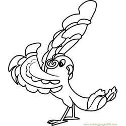 Oricorio - Baile Style Pokemon Sun and Moon Free Coloring Page for Kids