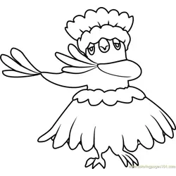 Oricorio - Pa'u Style Pokemon Sun and Moon Free Coloring Page for Kids