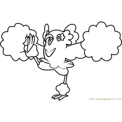 Oricorio - Pom-Pom Style Pokemon Sun and Moon Free Coloring Page for Kids