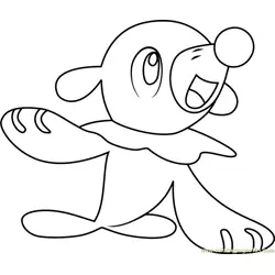 Popplio Pokemon Sun and Moon Free Coloring Page for Kids