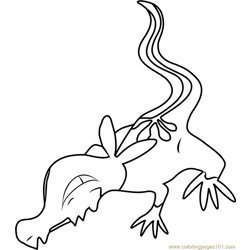 Salandit Pokemon Sun and Moon Free Coloring Page for Kids