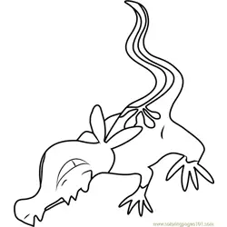 Salandit Pokemon Sun and Moon Free Coloring Page for Kids