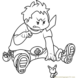 Sophocles Pokemon Sun and Moon Free Coloring Page for Kids