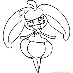 Steenee Pokemon Sun and Moon Free Coloring Page for Kids