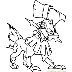 Type Null Pokemon Sun and Moon Free Coloring Page for Kids