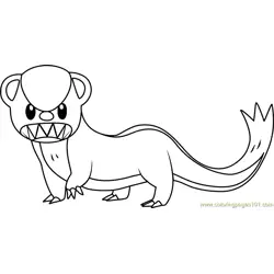 Yungoos Pokemon Sun and Moon Free Coloring Page for Kids