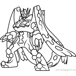 Zygarde Complete Forme Pokemon Sun and Moon Free Coloring Page for Kids