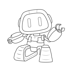 Boogie Bot Poppy Playtime Free Coloring Page for Kids