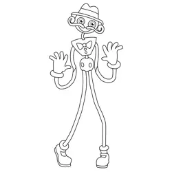 Daddy Long Legs Poppy Playtime Free Coloring Page for Kids