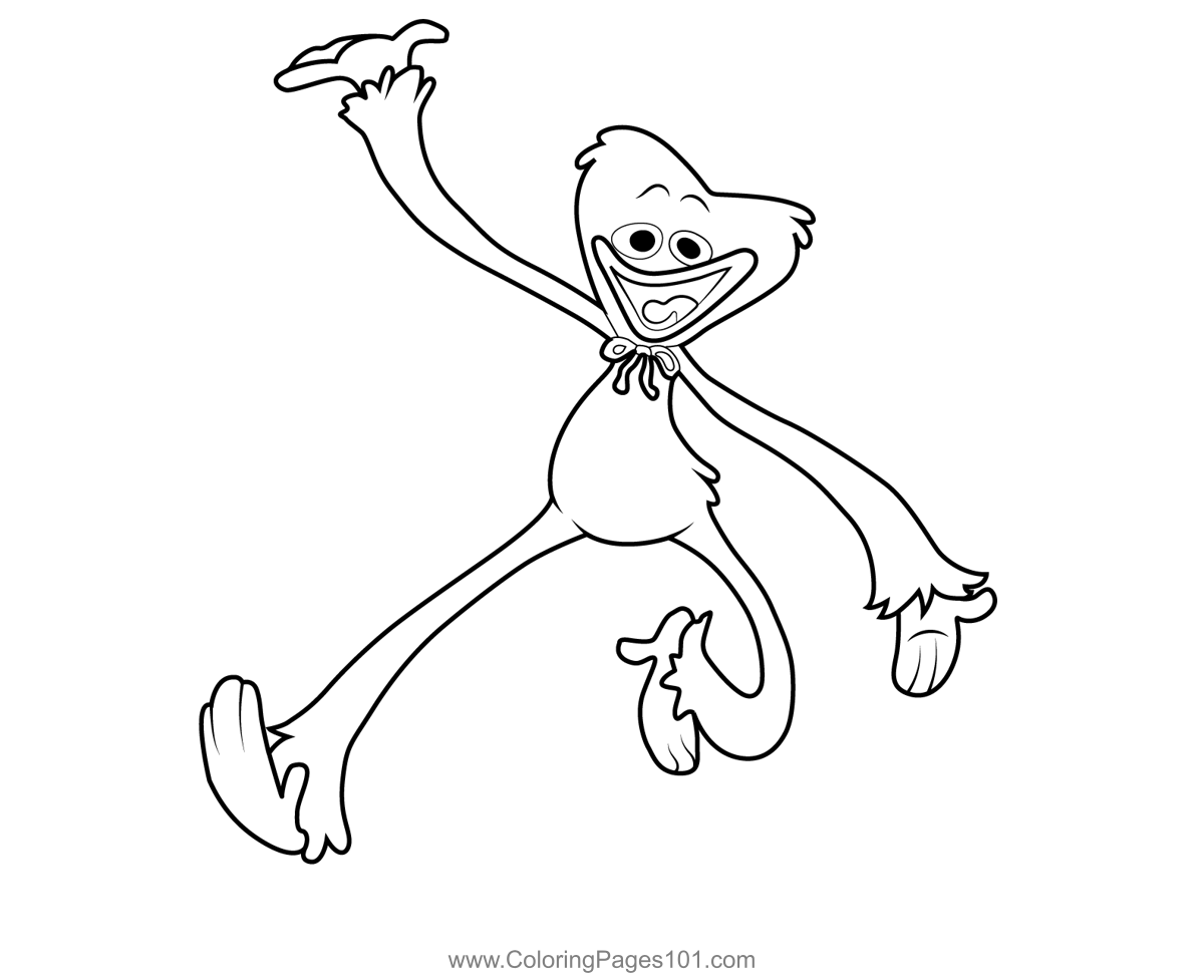 Mommy Long Legs Standing Poppy Playtime Coloring Page