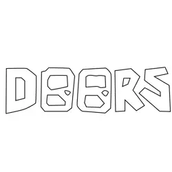 Doors Logo Doors Roblox Free Coloring Page for Kids
