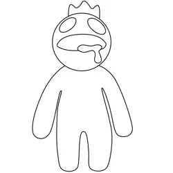 Blue Walking Rainbow Friends Roblox Free Coloring Page for Kids