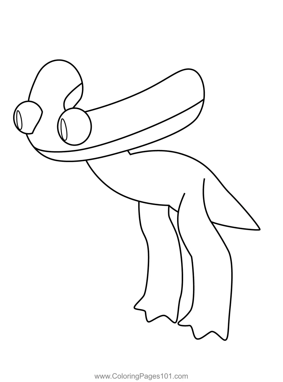 Cyan Rainbow Friends Coloring Page for Kids - Free Roblox Printable
