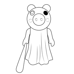 Piggy Roblox Free Coloring Page for Kids