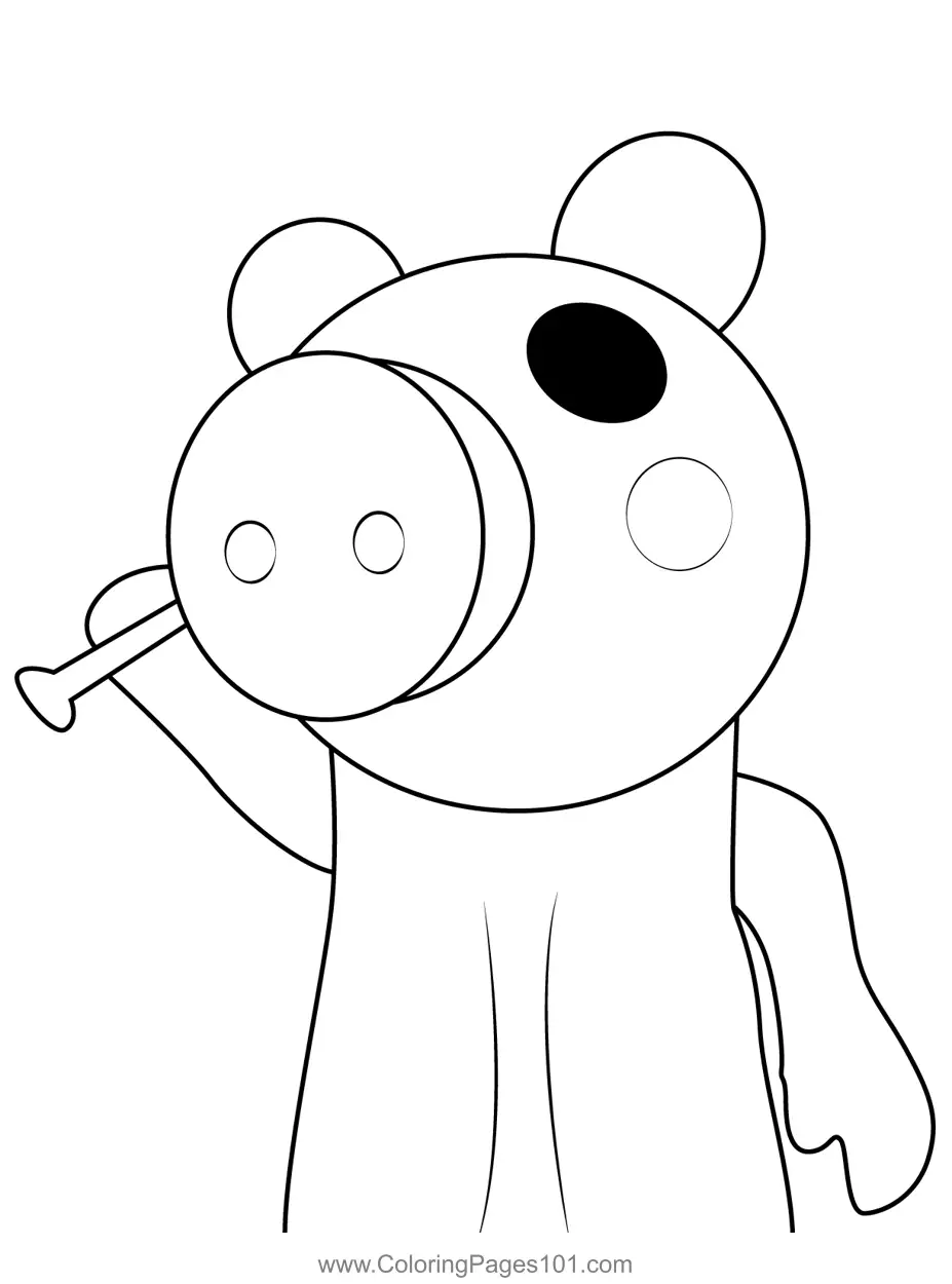 Piggy's Mid Jumpscare Roblox Coloring Page for Kids - Free Roblox ...