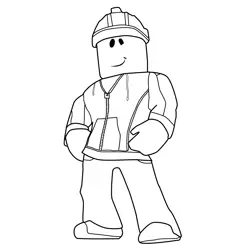 Roblox Builder Free Coloring Page for Kids