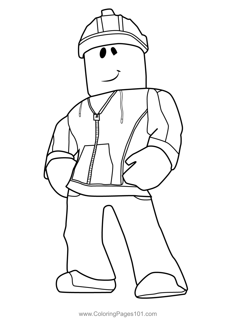 Roblox Builder Coloring Page for Kids   Free Roblox Printable ...