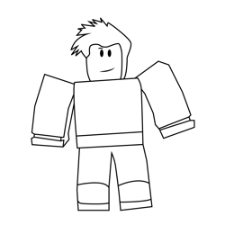 Roblox Character Free Coloring Page for Kids