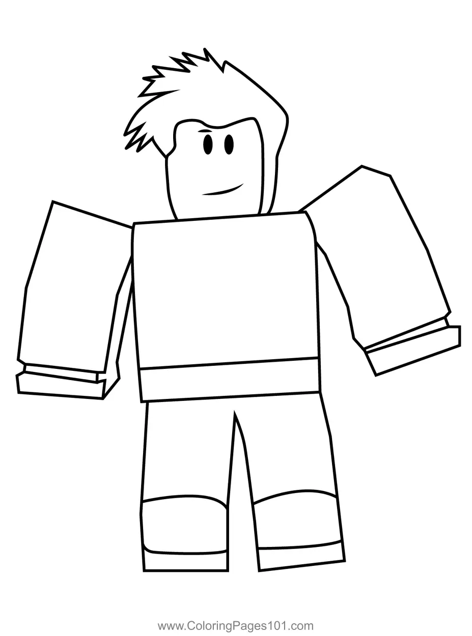 Roblox Character Coloring Page for Kids - Free Roblox Printable ...