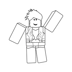 Roblox Girl Free Coloring Page for Kids