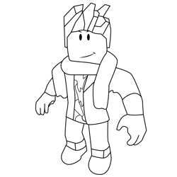 Roblox Punk Guy Free Coloring Page for Kids