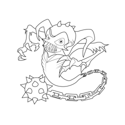 Ghost Roaster Skylanders Spyros Adventure Free Coloring Page for Kids