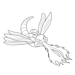 Sparx Dragonfly Skylanders Spyros Adventure Magic Free Coloring Page for Kids