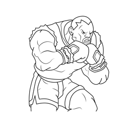 Balrog Street Fighter Free Coloring Page for Kids