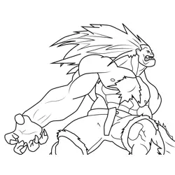 Blanka Street Fighter Free Coloring Page for Kids