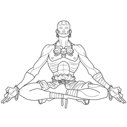 Dhalsim Street Fighter Free Coloring Page for Kids