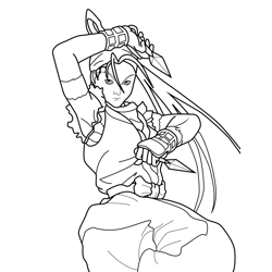 Ibuki Street Fighter Free Coloring Page for Kids