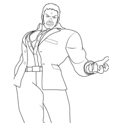 Urien Street Fighter Free Coloring Page for Kids