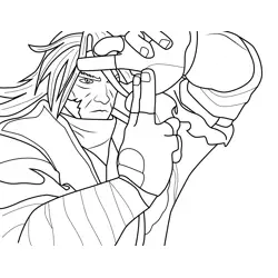 Zeku Street Fighter Free Coloring Page for Kids