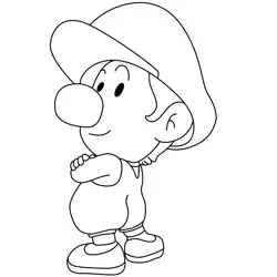 Baby Luigi Free Coloring Page for Kids