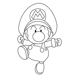 Baby Mario Free Coloring Page for Kids