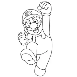 Mario 1 Free Coloring Page for Kids