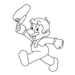 Mario 2 Free Coloring Page for Kids