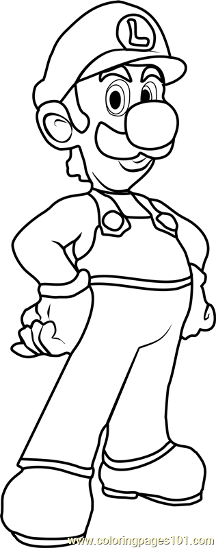 fire luigi coloring pages