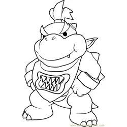 Bowser Jr Free Coloring Page for Kids